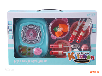 COOKING SET W/LIGHT/SOUND/SMOKING W/O 3AA BATTERIES 2COLOUR