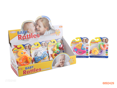 BABY RATTLE,5ASTD,15PCS/DISPLAY BOX