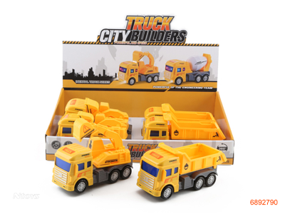 B/O CONSTRUCTION TRUCK,W/LIGHT/MUSIC,W/O 3*AA BATTERIES,6PCS/DISPLAY BOX