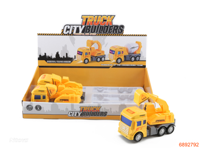 B/O CONSTRUCTION TRUCK,W/LIGHT/MUSIC,W/O 3*AA BATTERIES,6PCS/DISPLAY BOX