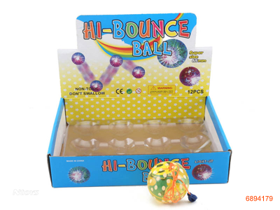 6.5CM FLICKER BOUNCING BALLS,W/3*AG13 BATTERIES,12PCS/DISPLAY BOX