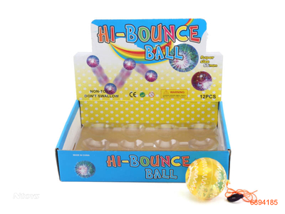 6.5CM FLICKER BOUNCING BALLS,W/3*AG13 BATTERIES,12PCS/DISPLAY BOX