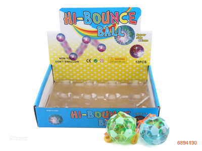 6.5CM FLICKER BOUNCING BALLS,W/3*AG13 BATTERIES,12PCS/DISPLAY BOX