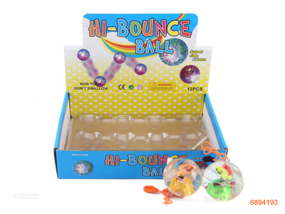 6.5CM FLICKER BOUNCING BALLS,W/3*AG13 BATTERIES,12PCS/DISPLAY BOX