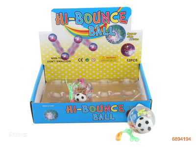 6.5CM FLICKER BOUNCING BALLS,W/3*AG13 BATTERIES,12PCS/DISPLAY BOX