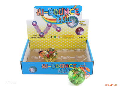 6.5CM FLICKER BOUNCING BALLS,W/3*AG13 BATTERIES,12PCS/DISPLAY BOX