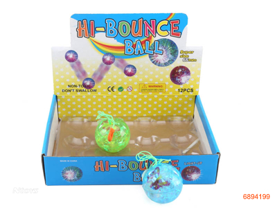 6.5CM FLICKER BOUNCING BALLS,W/3*AG13 BATTERIES,12PCS/DISPLAY BOX