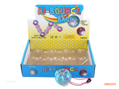 6.5CM FLICKER BOUNCING BALLS,W/3*AG13 BATTERIES,12PCS/DISPLAY BOX,2ASTD