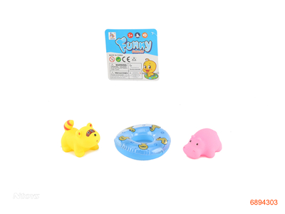 VINYL ANIMAL 2PCS+1PCS SWIM RING