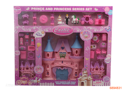 CASTLE SET,W/LIGHT/MUSIC,W/O 3*AA BATTERIES