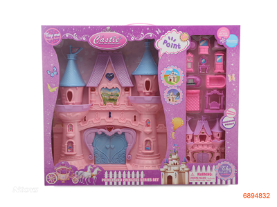 CASTLE SET,W/LIGHT/MUSIC,W/O 3*AA BATTERIES