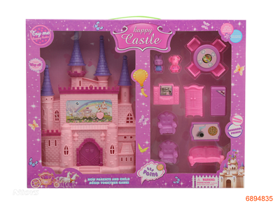 CASTLE SET,W/LIGHT/MUSIC,W/3*AG13 BATTERIES