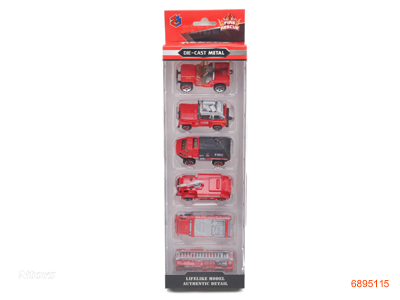 FREE WHEEL DIE-CAST CAR 6PCS,6ASTD