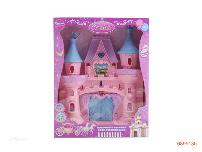 CASTLE SET,W/LIGHT/MUSIC,W/O 3*AA BATTERIES