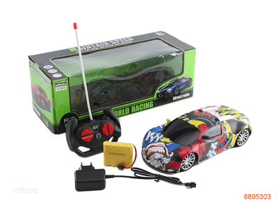 1:16 4CHANNELS R/C CAR,W/LIGHT,W/4.8V BATTERY IN CAR/CHARGER,W/O 2*AA BATTERIES IN CONTROLLER