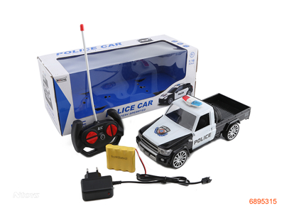 1:16 4CHANNELS R/C POLICE CAR,W/LIGHT,W/4.8V BATTERY IN CAR/CHARGER,W/O 2*AA BATTERIES IN CONTROLLER