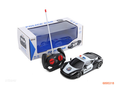 1:20 4CHANNELS R/C POLICE CAR,W/3.6V BATTERY IN CAR/CHARGER,W/O 2*AA BATTERIES IN CONTROLLER