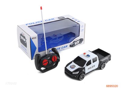 1:20 4CHANNELS R/C POLICE CAR,W/3.6V BATTERY IN CAR/CHARGER,W/O 2*AA BATTERIES IN CONTROLLER