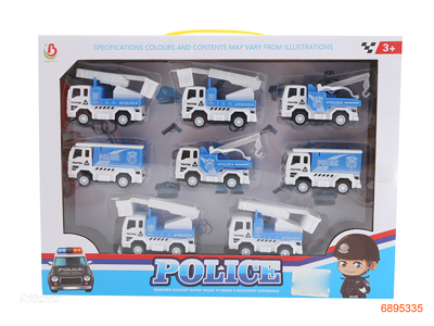 P/B POLICE CAR 8PCS