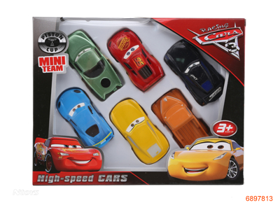 P/B CAR 6PCS 6COLOUR