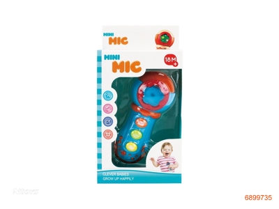 MICROPHONE,W/LIGHT/MUSIC,W/O 2*AA BATTERIES,3COLOURS