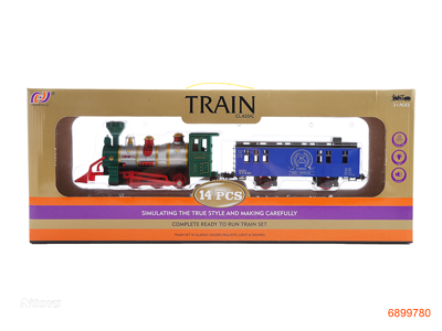 B/O TRAIN,W/LIGHT/MUSIC,W/O 4*AA BATTERIES,14PCS