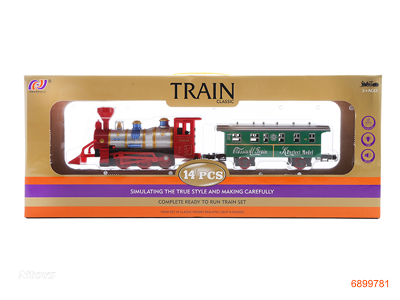 B/O TRAIN,W/LIGHT/MUSIC,W/O 4*AA BATTERIES,14PCS