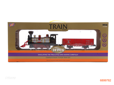 B/O TRAIN,W/LIGHT/MUSIC,W/O 4*AA BATTERIES,14PCS