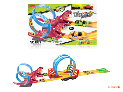 TRAIN TRACK W/1*P/B CAR/1*SNAKE/2*2AG13 BATTERIES