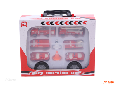 FREE WHEEL FIRE ENGINE CAR SET