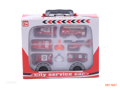 FREE WHEEL FIRE ENGINE CAR SET