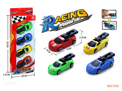 WHISTLE CAR 4PCS