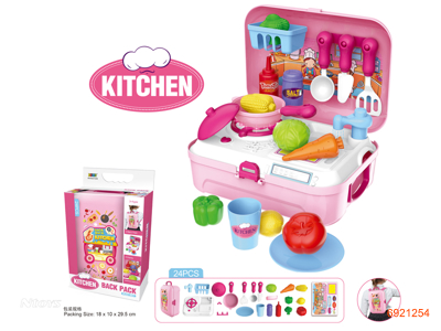 KITCHEN SET W/LIGHT/MUSIC W/O 3AA BATTERIES