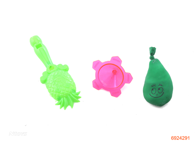 TOY SET(WHISTLE+TOP+DOUGH FIGURE