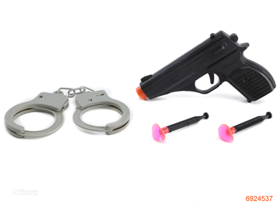 SOFT BULLET GUN W/HANDCUFFS