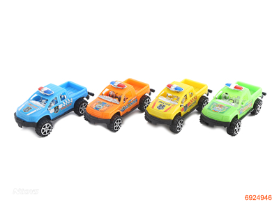 P/B POLICE CAR 4PCS 4COLOUR