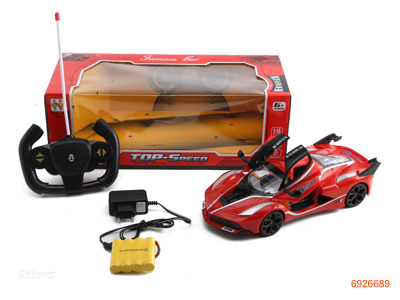 1:18 5CHANNELS R/C CAR W/LIGHT/4.8V BATTERIES IN CAR/CHARGER W/O 2AA BATTERIES IN CONTROLLER 2COLOUR