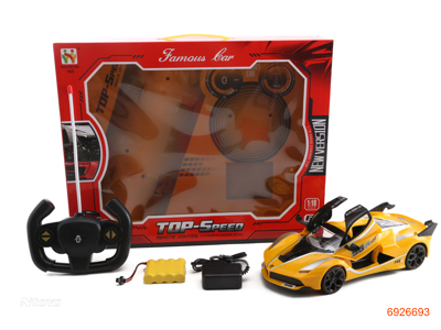 1:18 5CHANNELS R/C CAR W/LIGHT/4.8V BATTERIES IN CAR/CHARGER W/O 2AA BATTERIES IN CONTROLLER 2COLOUR