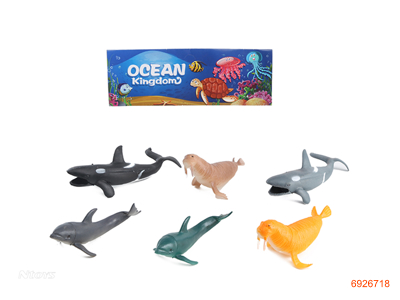 OCEAN ANIMAL SET 6PCS 6ASTD 230G