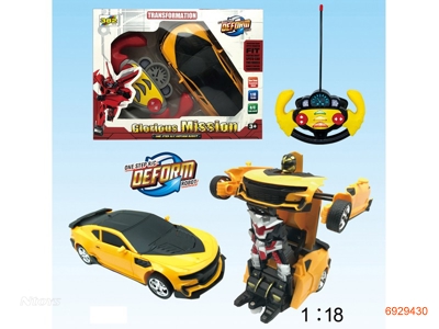 1:18 5CHANNELS R/C TRANSFORMER CAR W/O 3AA BATTERIES IN CAR,2AA BATTERIES IN CONTROLLER