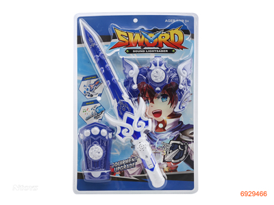 FLASHING SWORD,W/LIGHT/MUSIC/3*AG13 BUTTON BATTERIES,2COLOUR