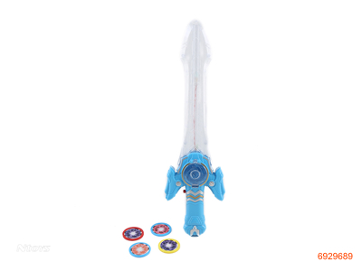 SWORD(CANDY TOYS) W/LIGHT/SOUND/3 BUTTON BATTERIES