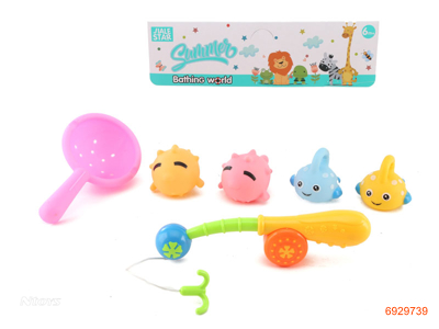 VINYL BATH TOYS 6PCS