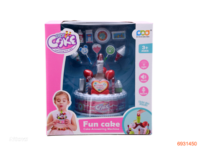 CAKE SET W/LIGHT/MUSIC/RECORDING W/O 3*AA BATTERIES