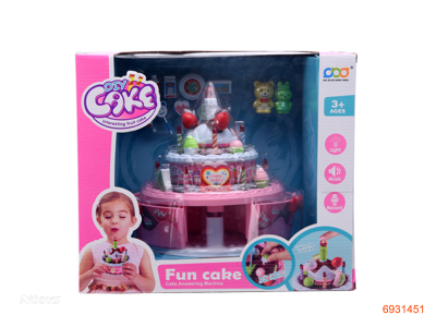 CAKE SET W/LIGHT/MUSIC/RECORDING W/O 3*AA BATTERIES