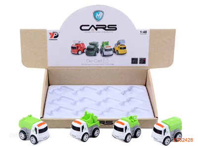 FRICTION DIE-CAST CAR 12PCS/DISPLAY BOX 4ASTD