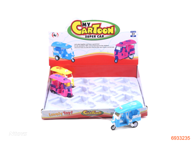 WIND UP CAR 12PCS/DISPLAY BOX 3COLOURS