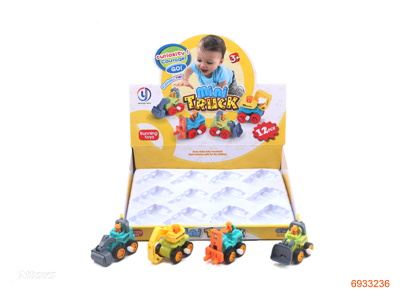 WIND UP CAR 12PCS/DISPLAY BOX 4ASTD 2COLOURS