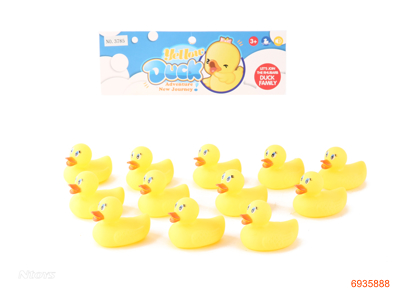 VINYL DUCK W/BB WHISTLE 12PCS