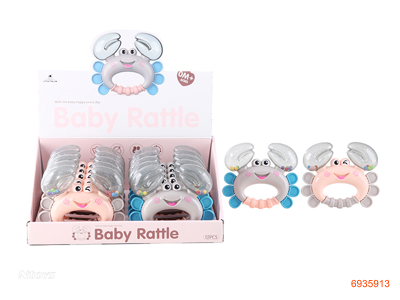 BABY RATTLE 12PCS/DISPLAY BOX 2COLOURS